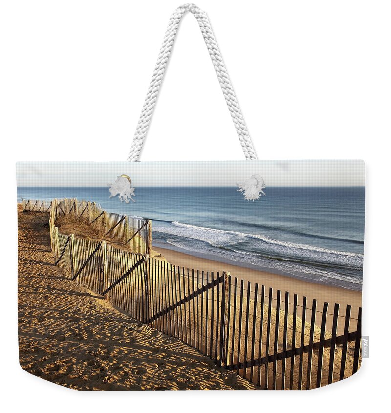 Water's Edge Weekender Tote Bag featuring the photograph Cape Cod by Denistangneyjr