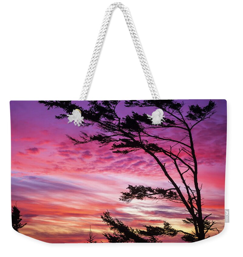 Cape Perpetua Weekender Tote Bag featuring the photograph Cape Perpetua Sunset by Robert Potts