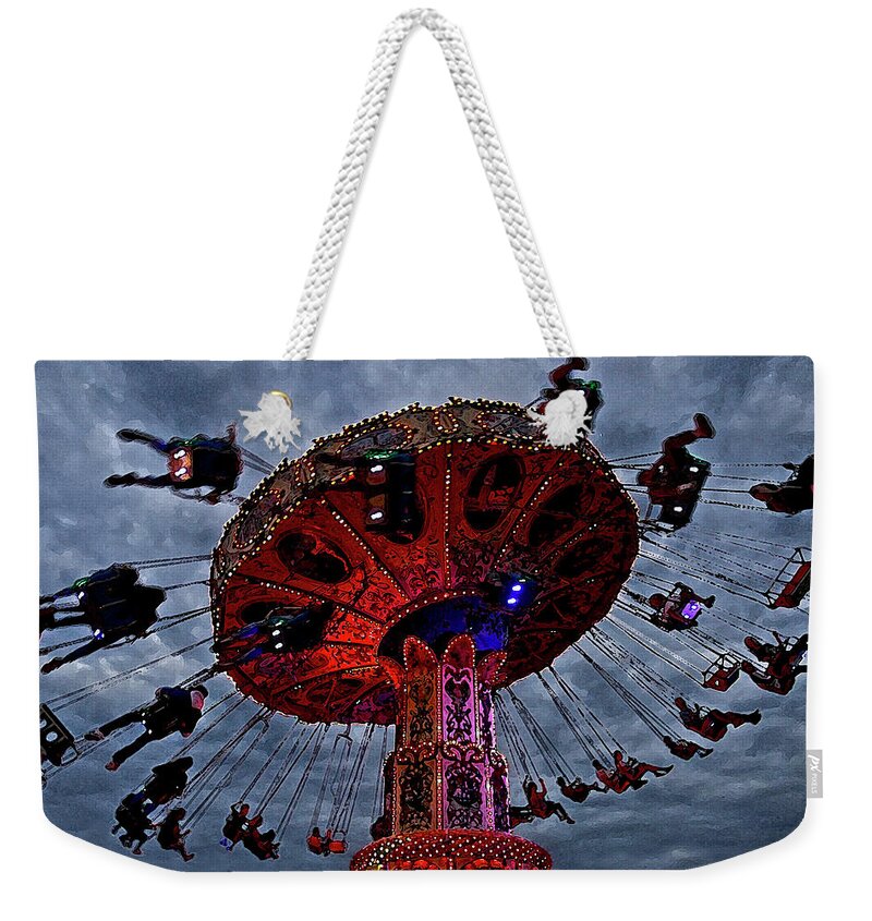 Carnival Ride Weekender Tote Bag featuring the photograph Carney #2 by Neil Pankler