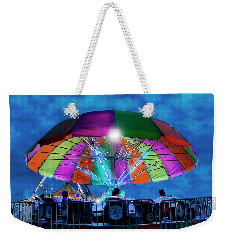 Carnival Weekender Tote Bag featuring the photograph Carney Ride by Neil Pankler