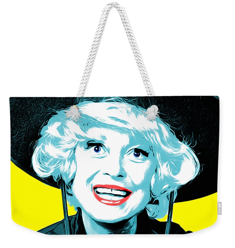 Pop Art Weekender Tote Bag featuring the digital art Carol Channing by Greg Joens