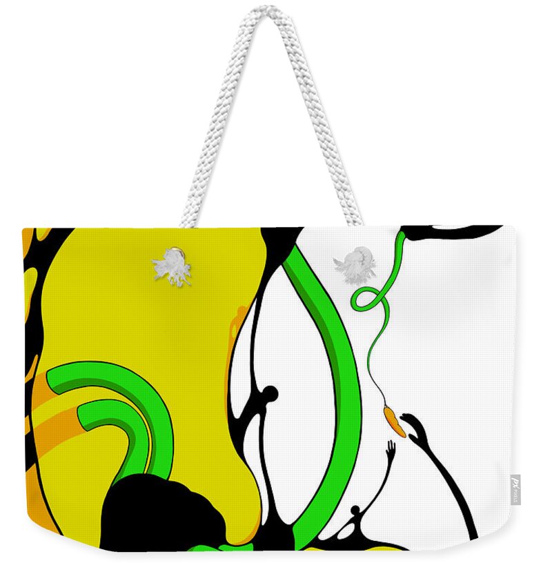 Vines Weekender Tote Bag featuring the drawing Carrots and Sticks by Craig Tilley