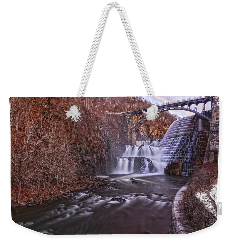 Dawn Weekender Tote Bag featuring the photograph Cascading Connections by Angelo Marcialis