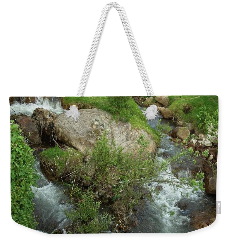 Guatemala Weekender Tote Bag featuring the photograph Cascading Water Rills in Guatemala by Douglas Barnett