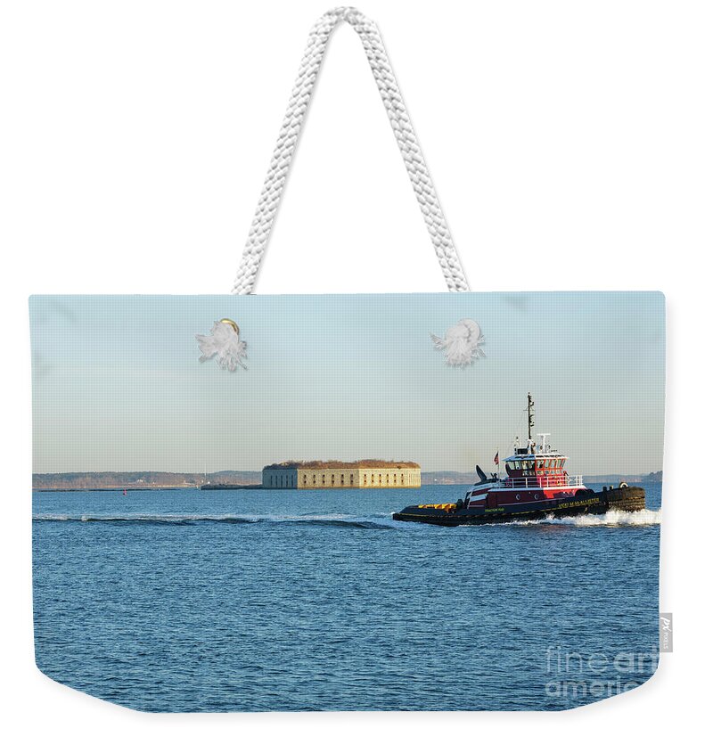 1800s Weekender Tote Bag featuring the photograph Casco Bay - South Portland Maine USA by Erin Paul Donovan
