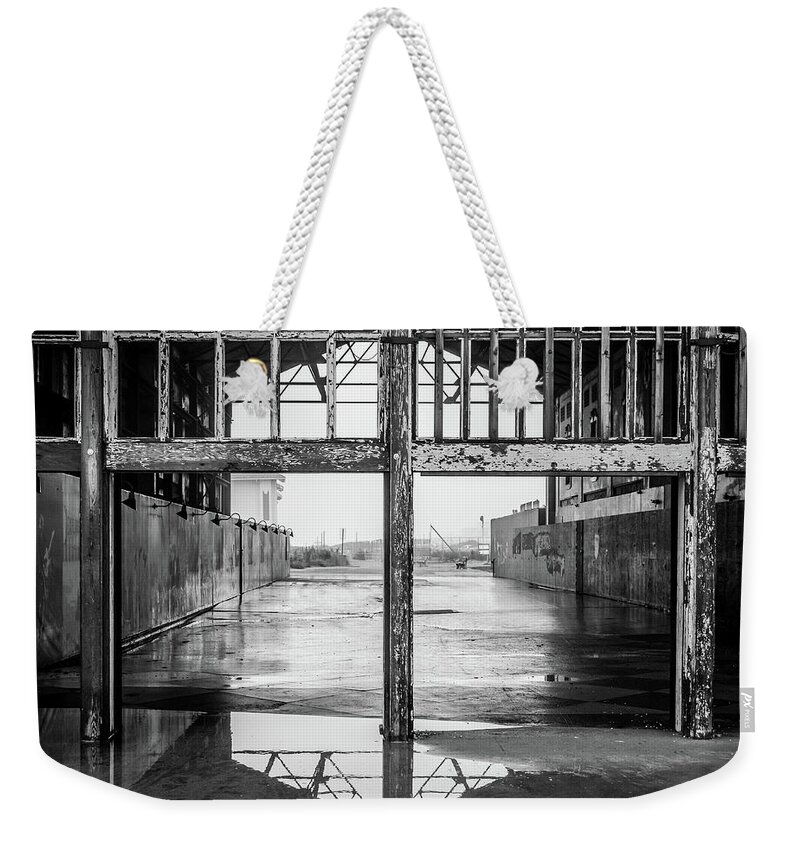 Beach Weekender Tote Bag featuring the photograph Casino Reflection by Steve Stanger