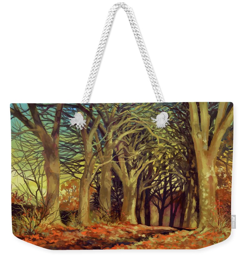 Architecture Weekender Tote Bag featuring the painting Cathedral by Hans Neuhart