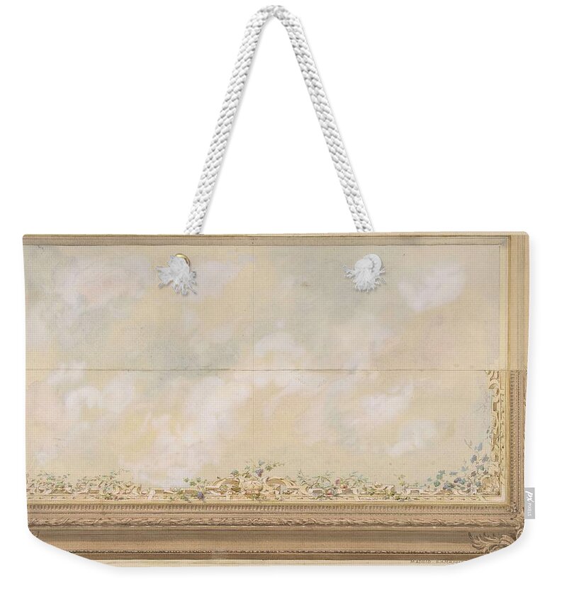 Design Weekender Tote Bag featuring the painting Ceiling Design for the Dining Room of the Duke d'Albe, Madrid  Jules-Edmond-Charles Lachaise Frenc by MotionAge Designs