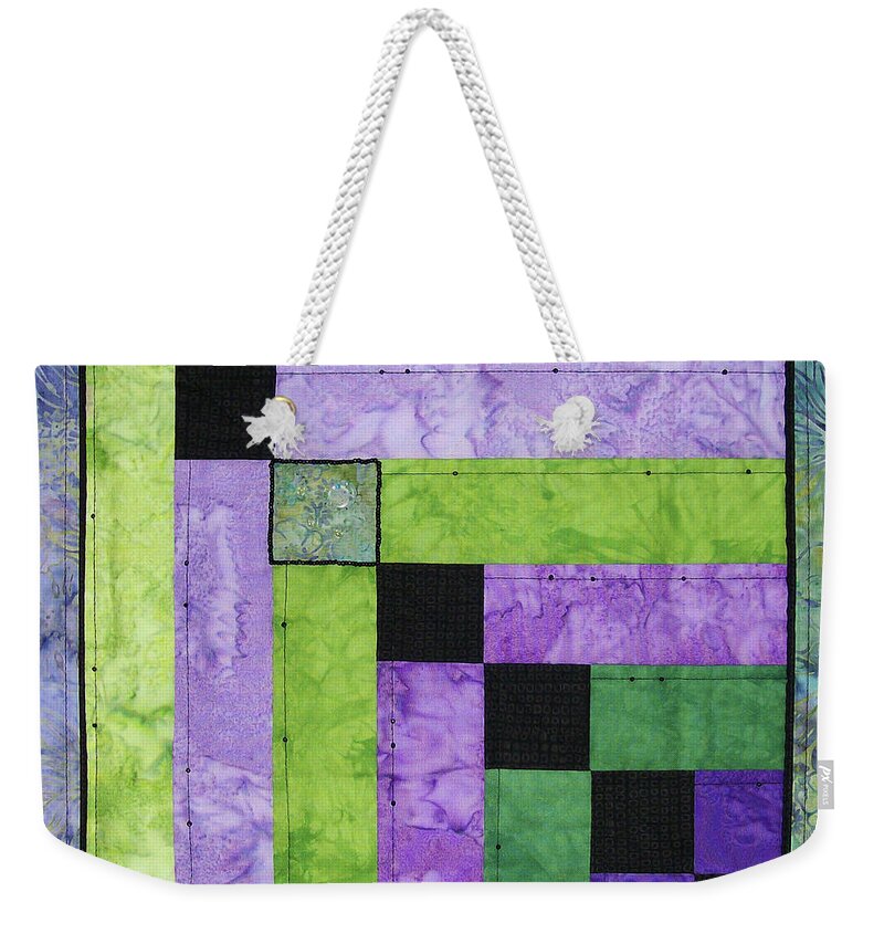 Art Quilt Weekender Tote Bag featuring the tapestry - textile Celebrate Your Differences by Pam Geisel