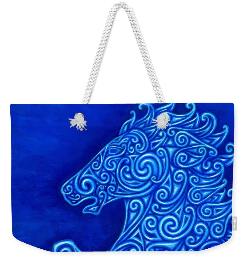 Horse Weekender Tote Bag featuring the painting Celtic Horse by Rebecca Wang
