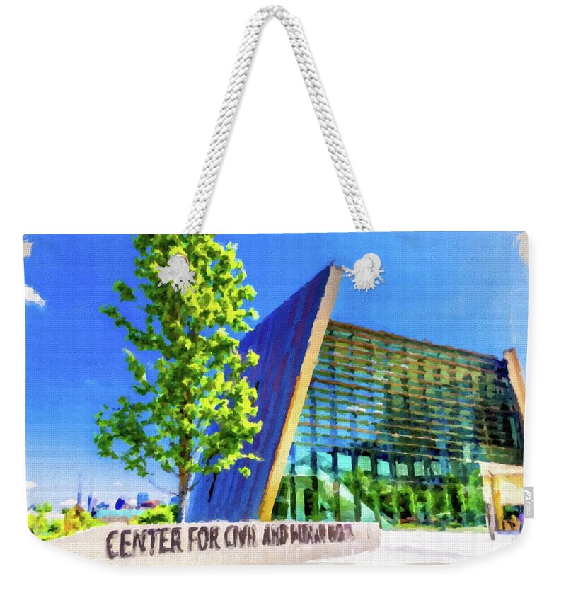 Atlanta Weekender Tote Bag featuring the photograph Center for Civil and Human Rights by Darryl Brooks
