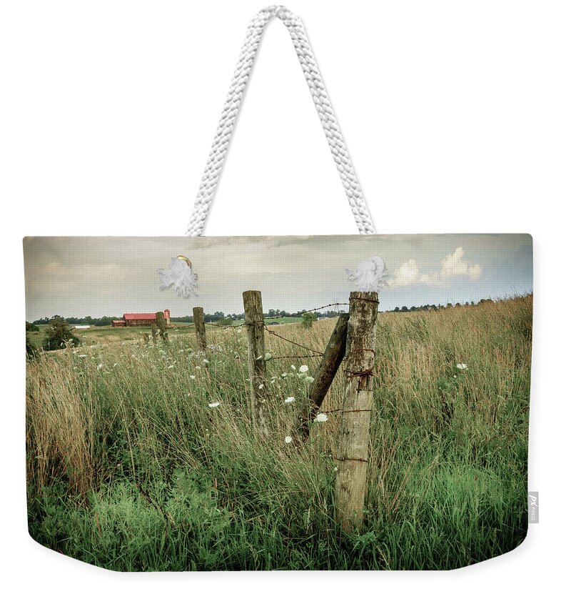 America Weekender Tote Bag featuring the photograph Central Kentucky farm by Alexey Stiop