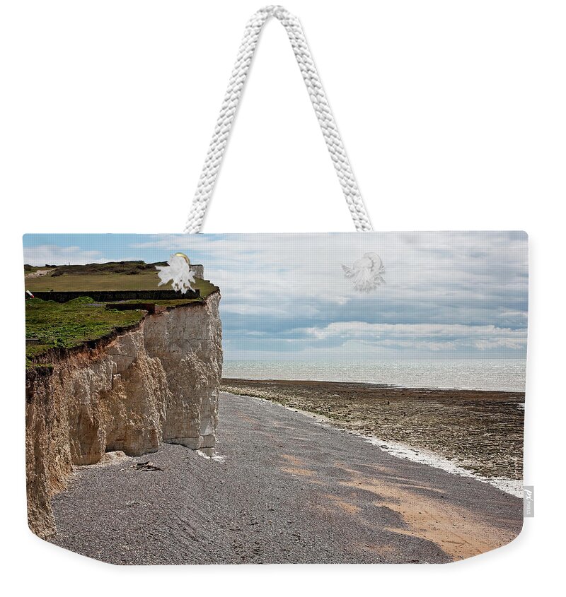 Scenics Weekender Tote Bag featuring the photograph Chalk Cliff And Beach by John Doornkamp / Design Pics