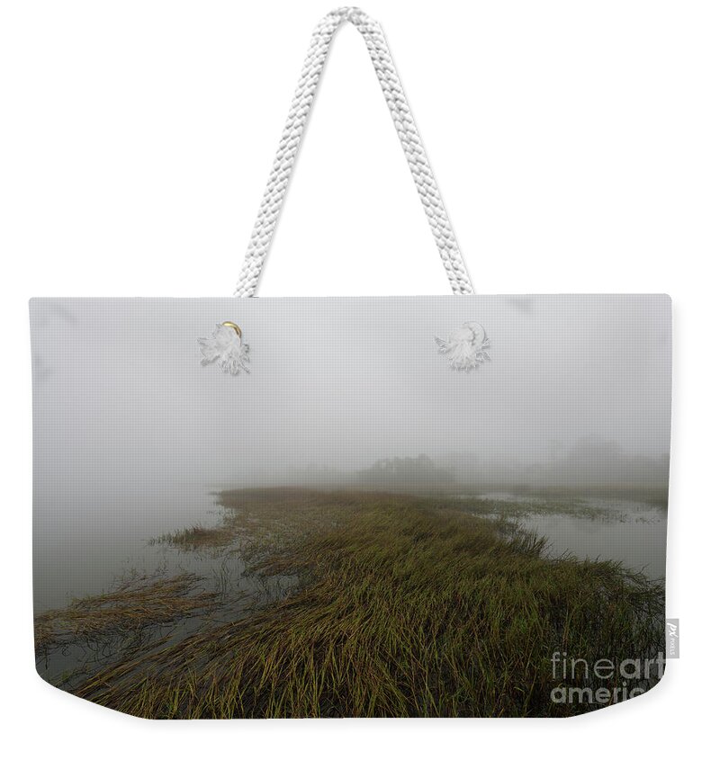Fog Weekender Tote Bag featuring the photograph Charleston Fog - Wando River by Dale Powell