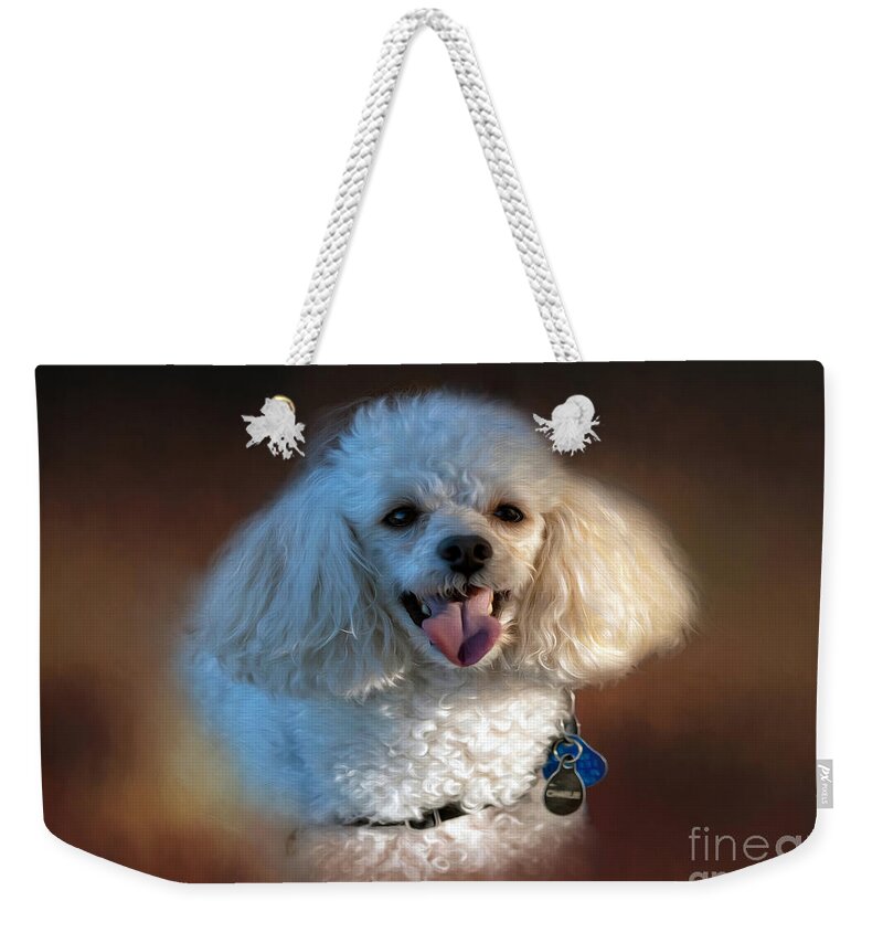 Pets Weekender Tote Bag featuring the mixed media Charlie by DB Hayes