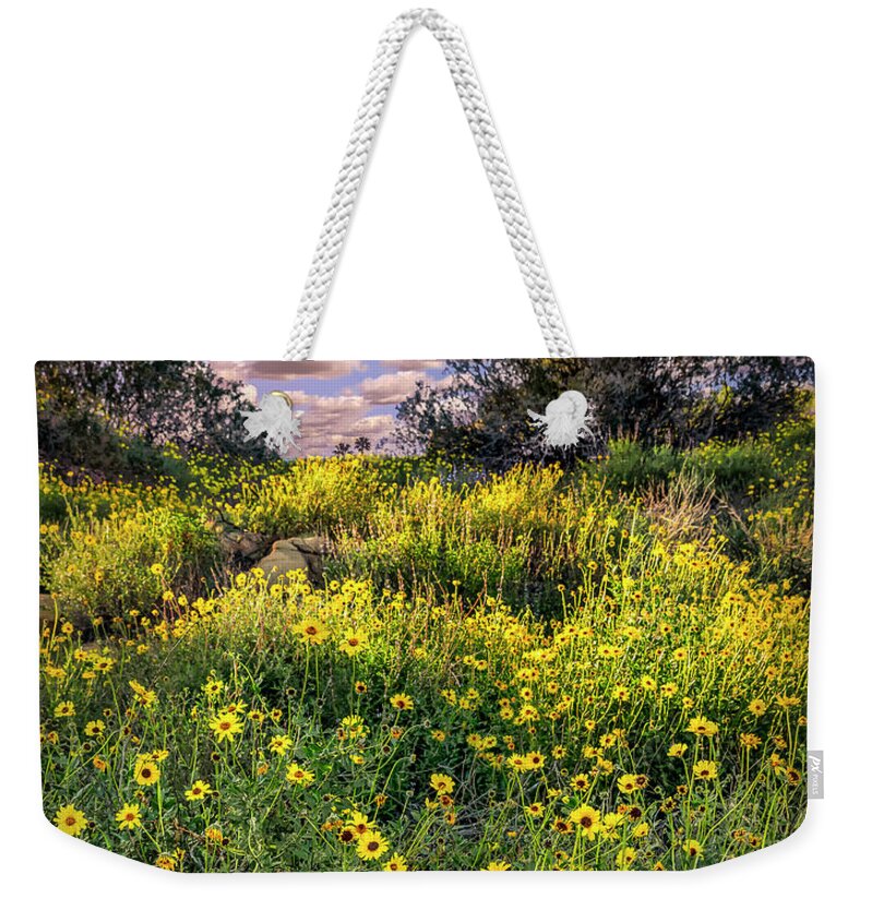 Chatsworth Weekender Tote Bag featuring the photograph Chatsworth Wildflower Bloom by Endre Balogh