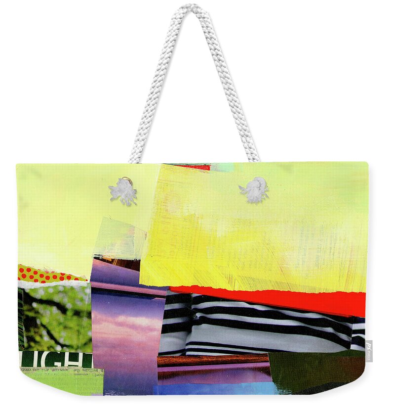 Abstract Art Weekender Tote Bag featuring the painting Checkered Past by Jane Davies
