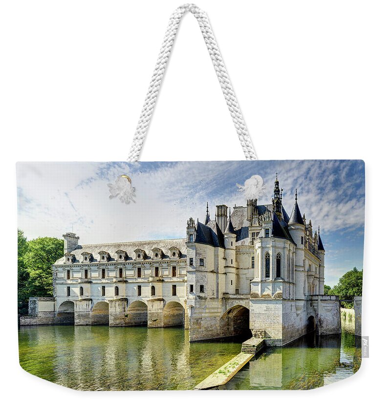 Chateau De Chenonceau Weekender Tote Bag featuring the photograph Chenonceau from the North Bank Short by Weston Westmoreland