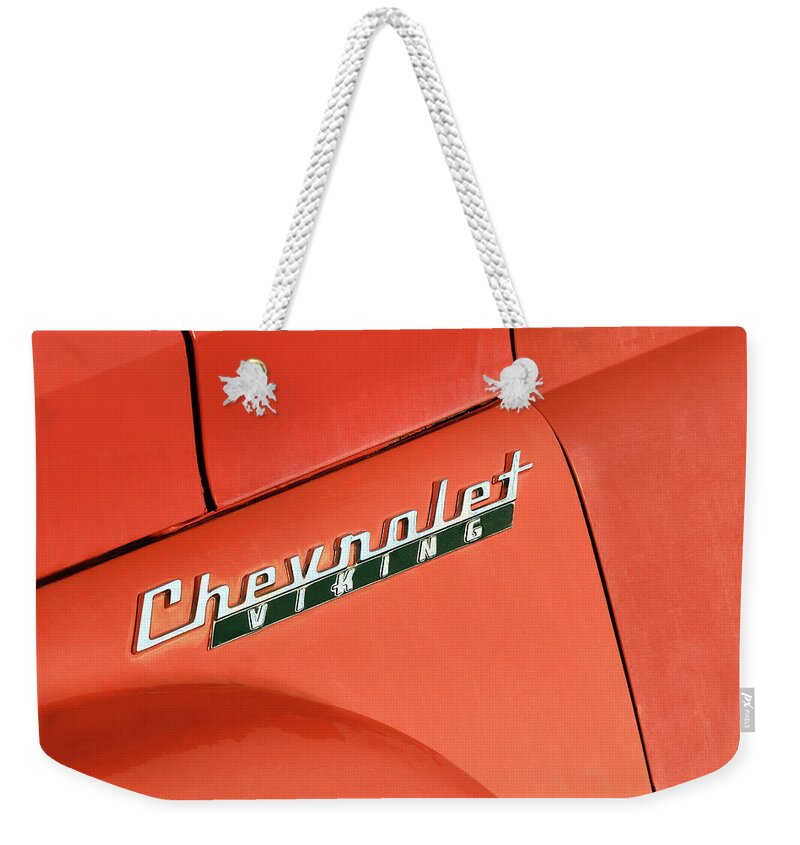 Chevrolet Viking Weekender Tote Bag featuring the photograph Chevrolet Viking by Todd Klassy