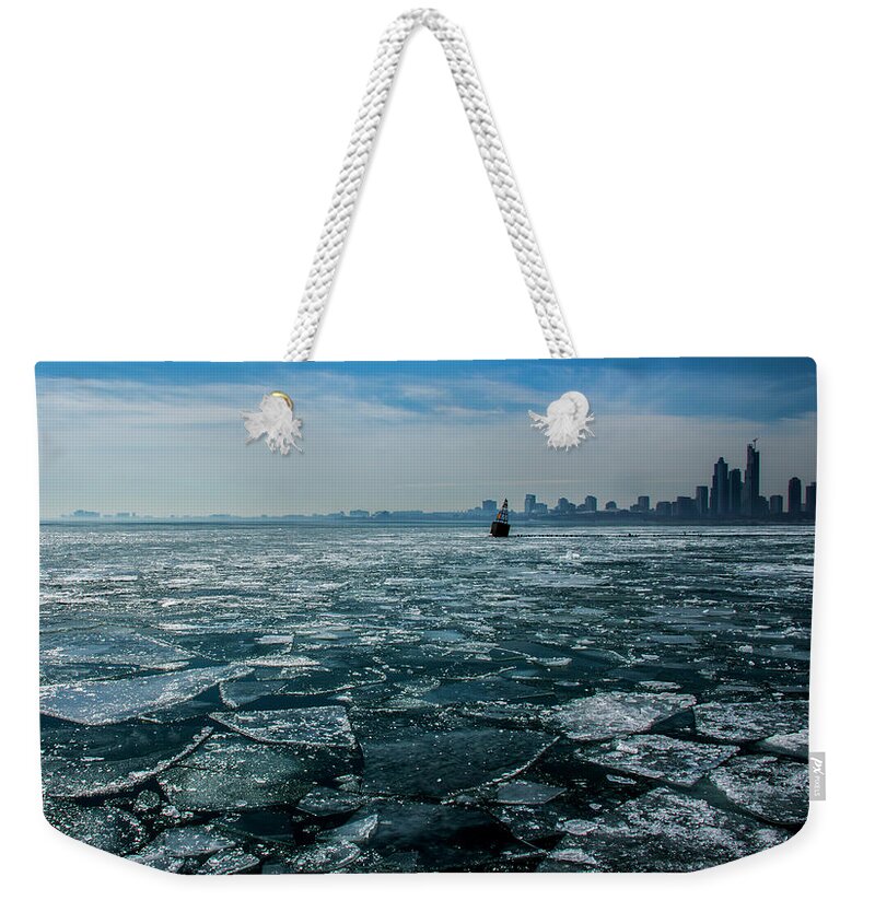 Lake Michigan Weekender Tote Bag featuring the photograph Chicago from navy pier 2 by Stuart Manning