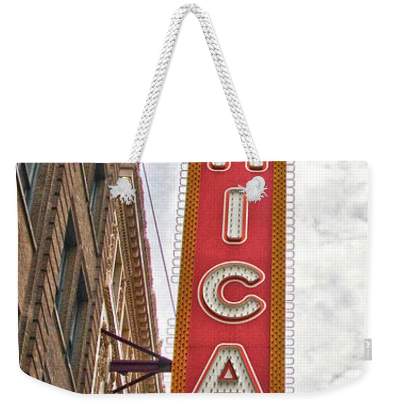 Chicago Theater Weekender Tote Bag featuring the photograph Chicago Theater by Billy Knight