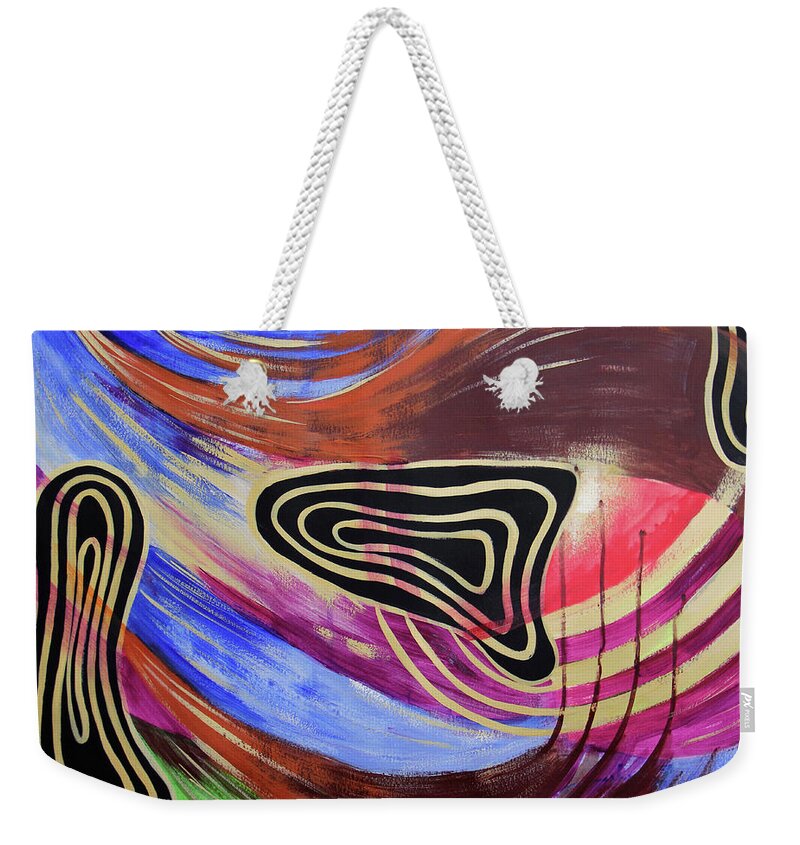 Abstract Weekender Tote Bag featuring the painting Children Of God Philippians 2-15 by Anthony Falbo