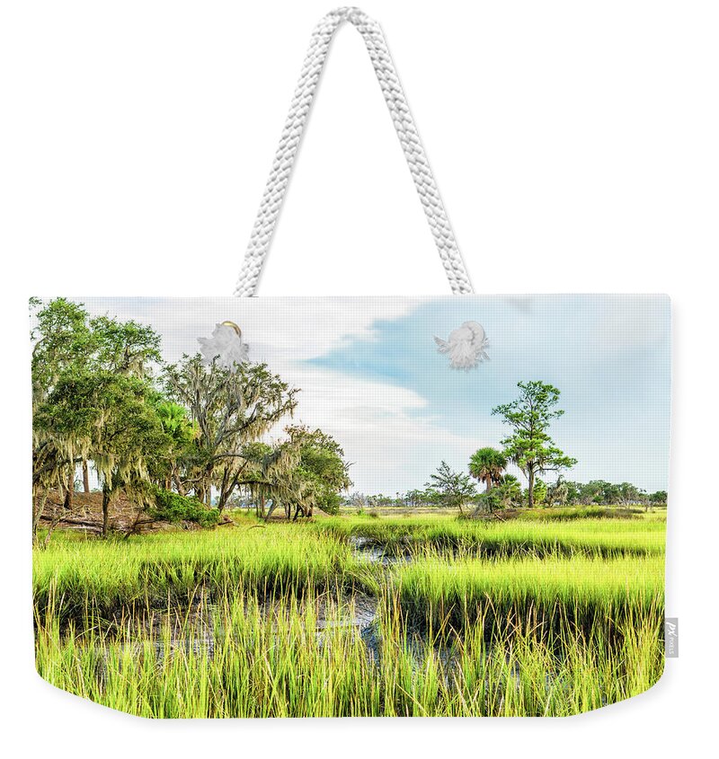 Marsh Weekender Tote Bag featuring the photograph Chisolm Island - Marsh at Low Tide by Scott Hansen