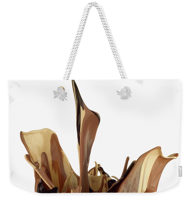 Vertical Weekender Tote Bag featuring the photograph Chocolate And Caramel Colored Paint by Don Farrall