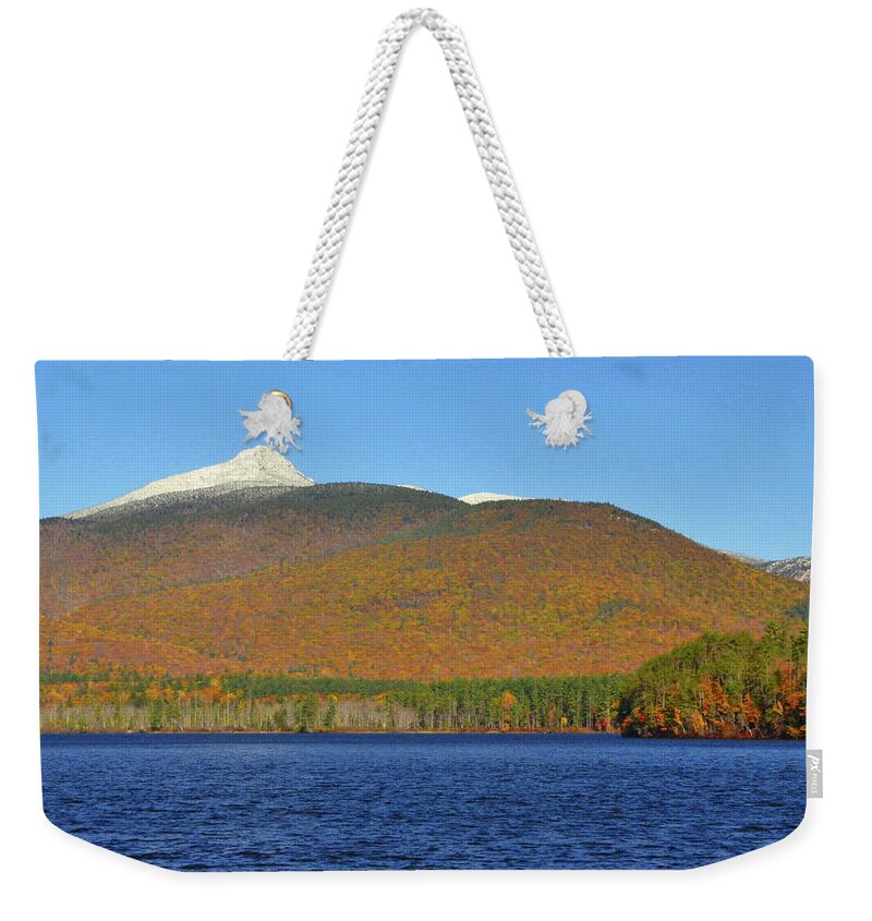 Landscape Weekender Tote Bag featuring the pyrography Chocorua October by Harry Moulton