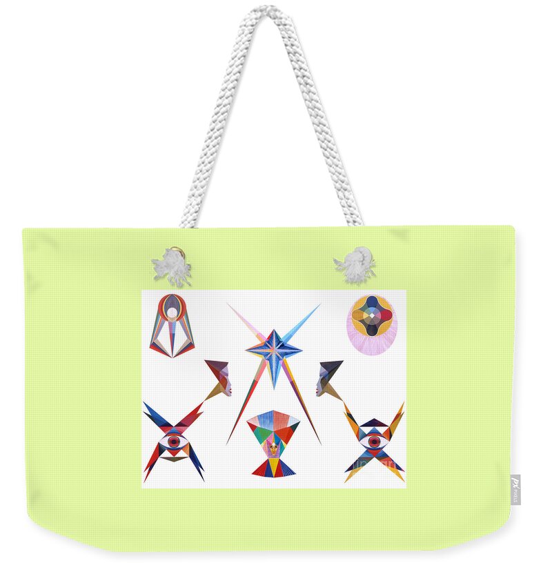 Art Weekender Tote Bag featuring the painting Veneration by Michael Bellon