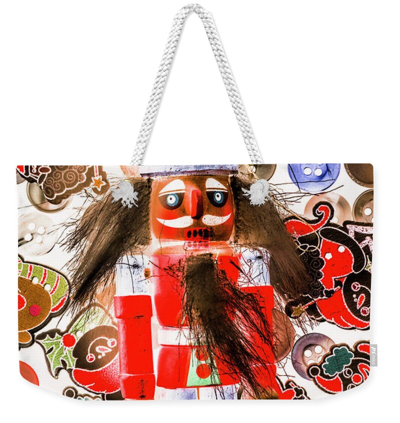 Xmas Weekender Tote Bag featuring the photograph Christmas soldier spook by Jorgo Photography