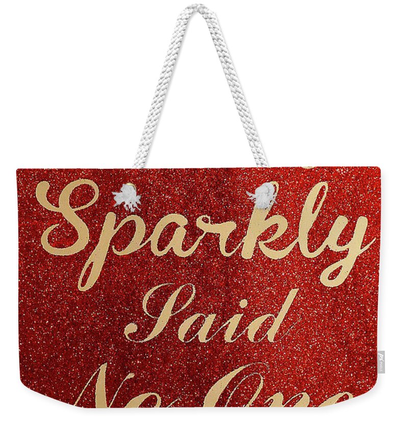 Christmas Weekender Tote Bag featuring the photograph Christmas Sparkles by Linda Stern