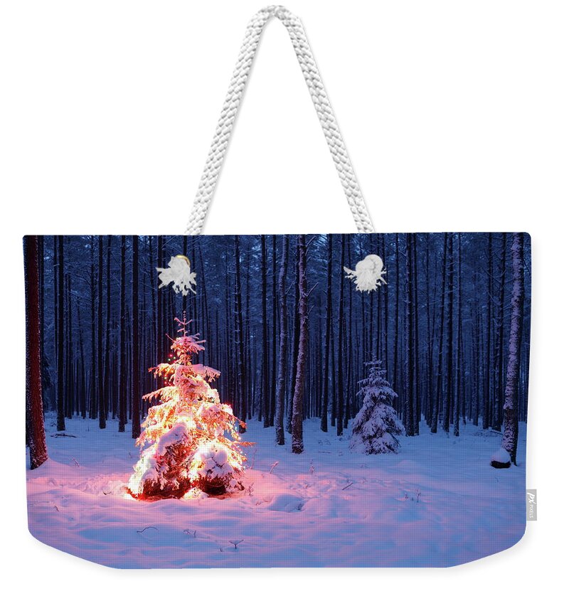 Holiday Weekender Tote Bag featuring the photograph Christmas Tree by Dariuszpa