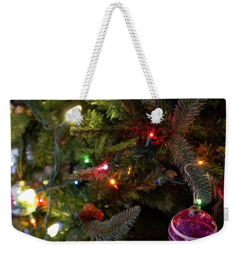 Christmas Weekender Tote Bag featuring the photograph Christmas Tree by Geoff Jewett