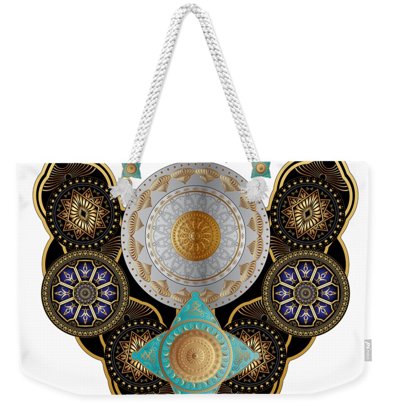 Mandala Weekender Tote Bag featuring the digital art Circumplexical N0 3662 by Alan Bennington