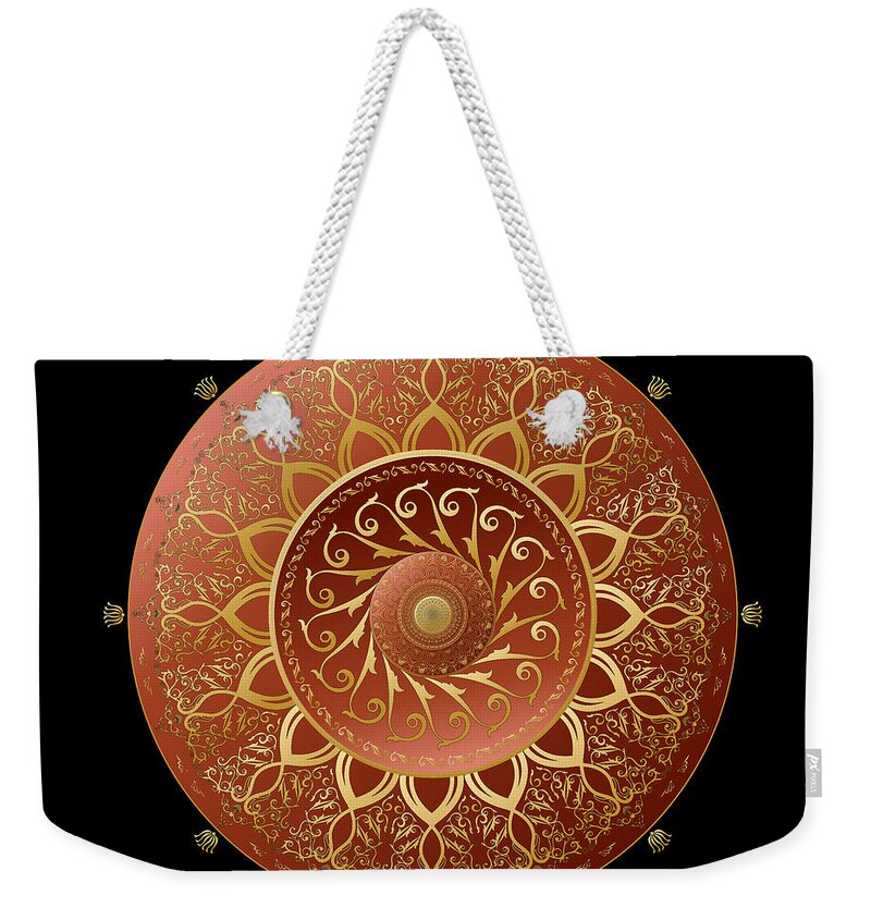 Mandala Weekender Tote Bag featuring the digital art Circumplexical No 4023 by Alan Bennington
