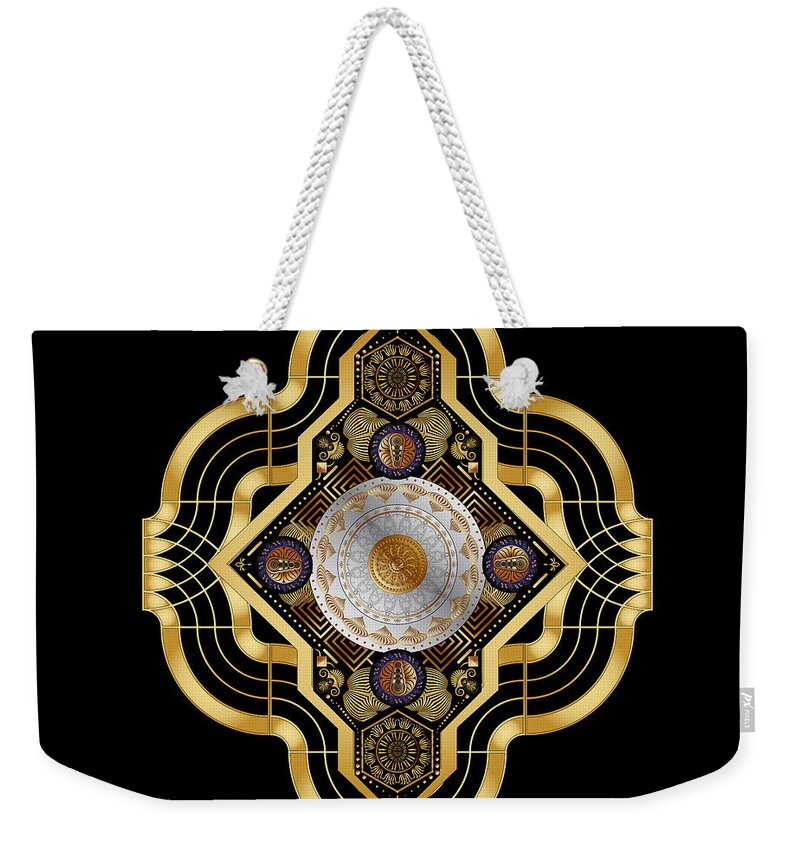 Mandala Weekender Tote Bag featuring the digital art Circumplexical No 4026 by Alan Bennington