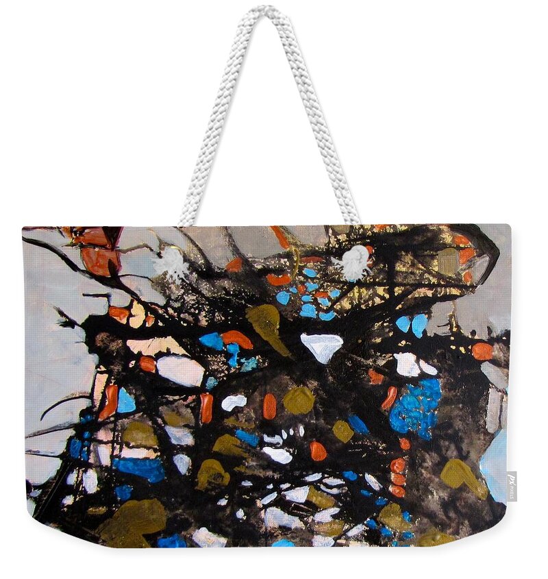 Abstract Weekender Tote Bag featuring the painting City of Angels by Barbara O'Toole
