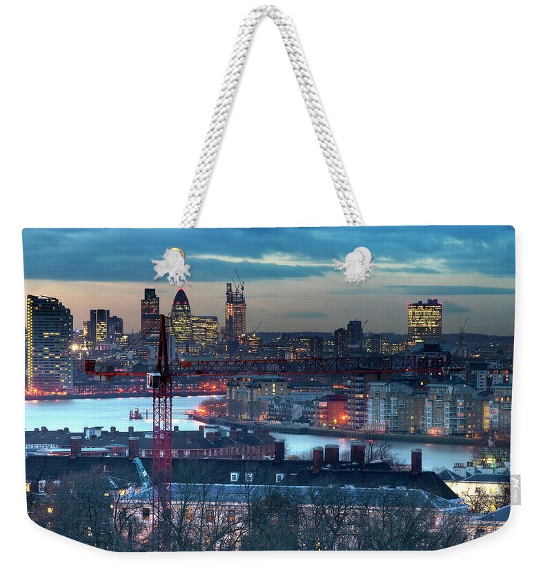 England Weekender Tote Bag featuring the photograph City Of London From Greenwich Park At by Lonely Planet