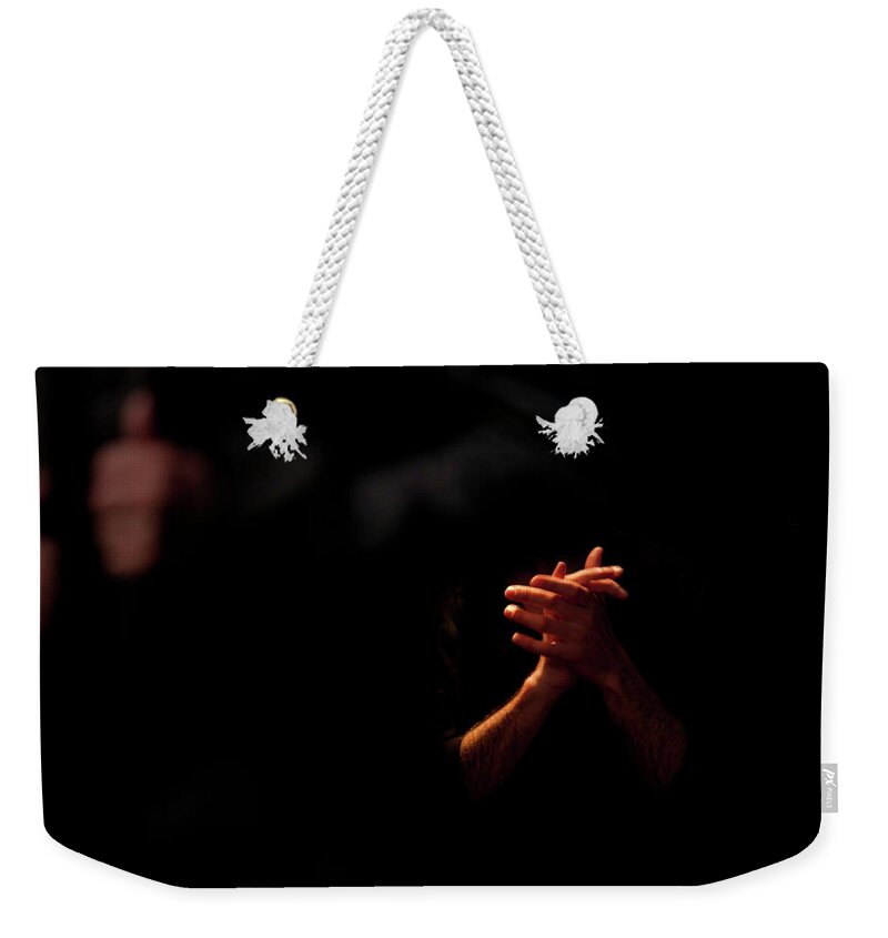 Expertise Weekender Tote Bag featuring the photograph Clapping Flamenco Dancer by Copyright, Juan Pelegrín.