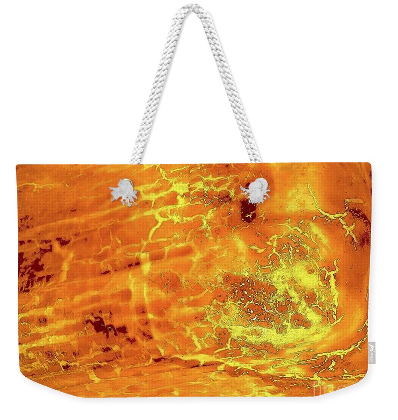  Weekender Tote Bag featuring the mixed media Classic Lighting Art 3 by Funmi Adeshina