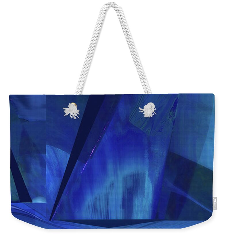 Sailboats Weekender Tote Bag featuring the mixed media Clear Sailing Ahead by Zsanan Studio