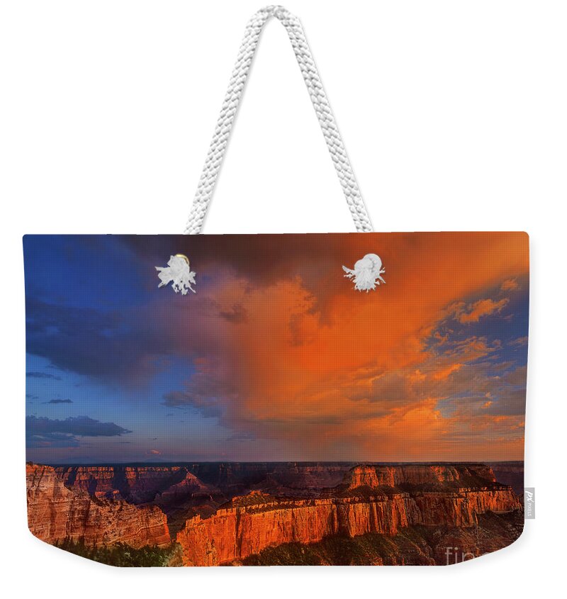 Grand Canyon Weekender Tote Bag featuring the photograph Clearing Storm Cape Royal North Rim Grand Canyon NP Arizona by Dave Welling