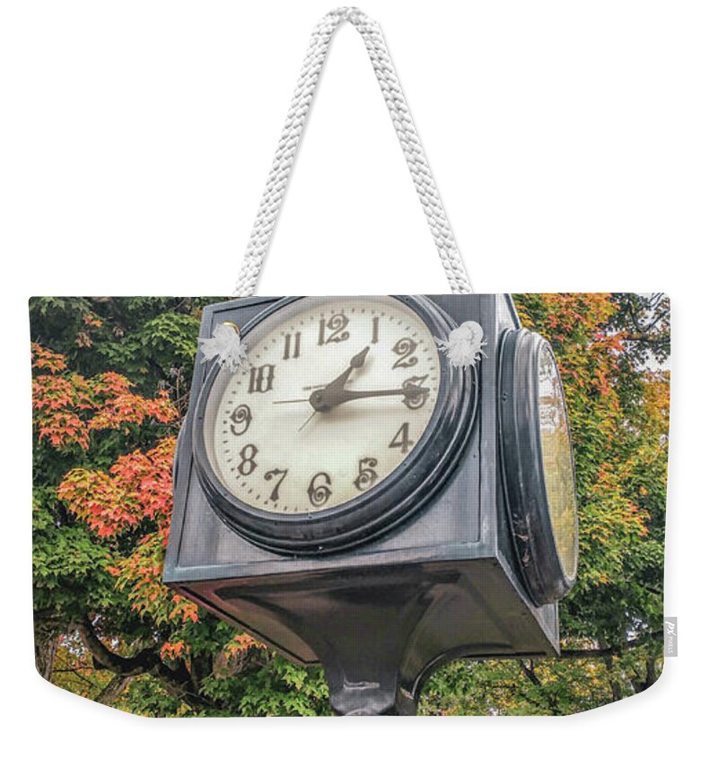 Clock Weekender Tote Bag featuring the photograph Clock by Michelle Wittensoldner