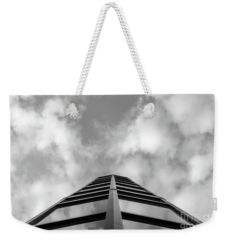 Architecture Weekender Tote Bag featuring the photograph Cloud Framed BW by Len Tauro