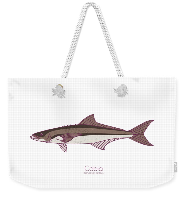 Cobia Weekender Tote Bag featuring the digital art Cobia by Kevin Putman