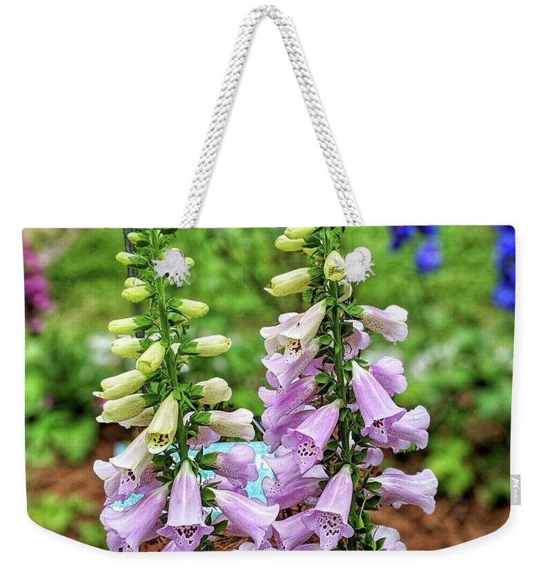 Flowers Weekender Tote Bag featuring the photograph Cocklebells by Portia Olaughlin