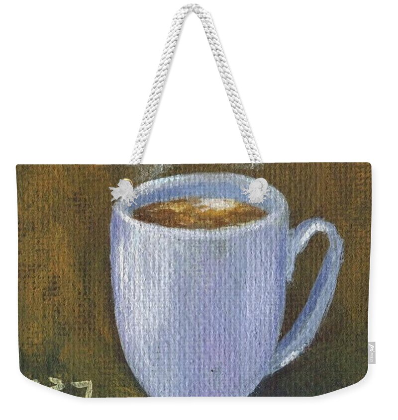 Coffee Painting Weekender Tote Bag featuring the painting Coffee 1 by Helian Cornwell