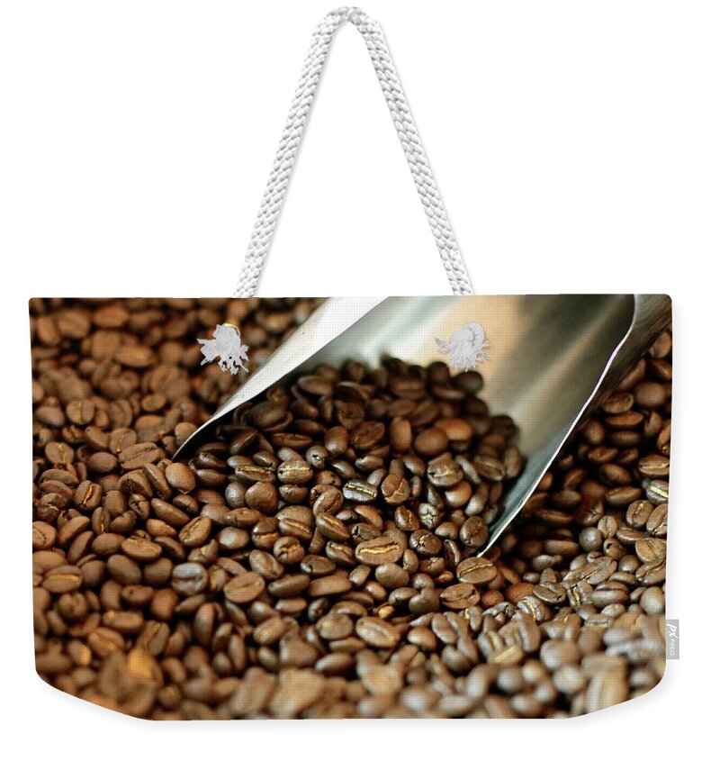 Large Group Of Objects Weekender Tote Bag featuring the photograph Coffee Beans by Proudly Brought To You By Hasin Hayder