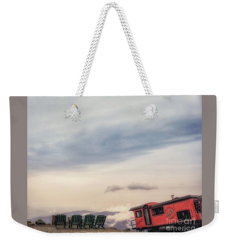 Mount Washington Weekender Tote Bag featuring the photograph Cog Railway by Mary Capriole